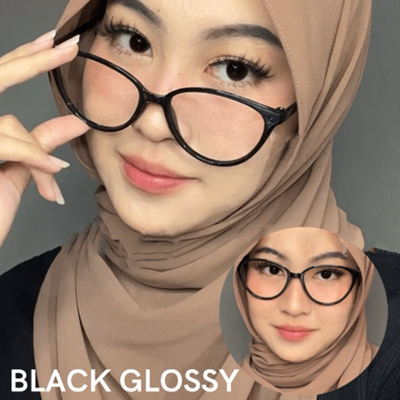 [COD] Kacamata Photocromic Model Mata Kucing Anti Radiasi Kaca Mata Eyeglasses Cat Eye Fashion Daily