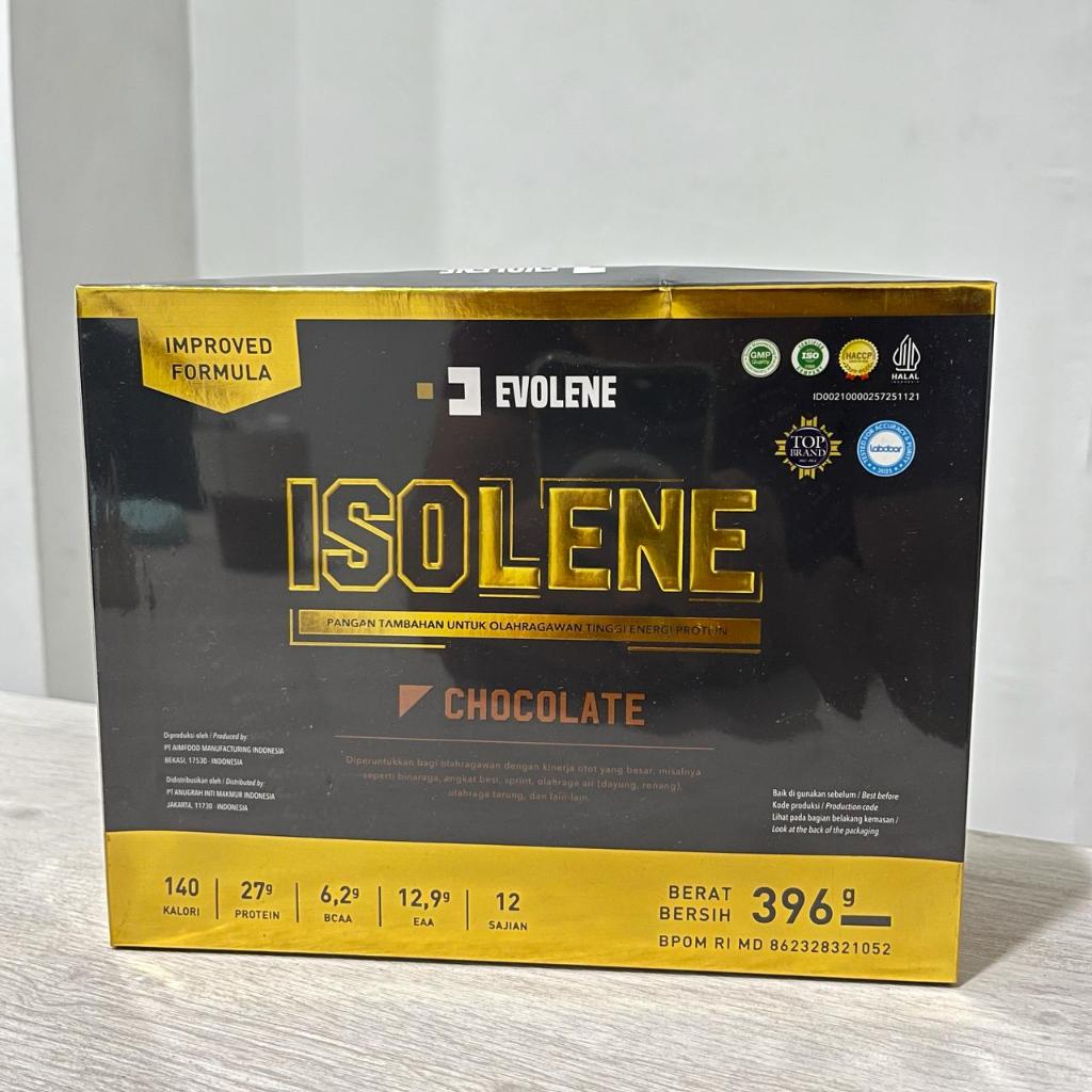 Isolene 12 Sachet Evolene whey protein susu suplement fitness otot gym