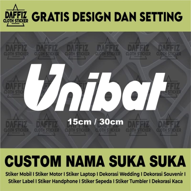 STICKER CUTTING UNIBAT  | STICKER CUTTING CUSTOM
