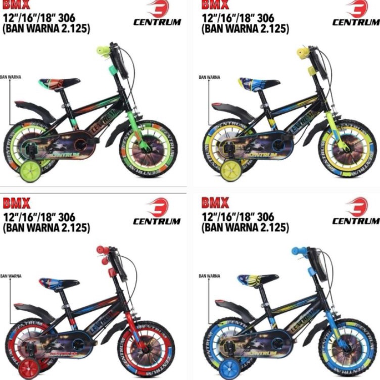 Sepeda Anak BMX Ukuran 12  16  18 Centrum CT 36 Murah  Sepeda Anak Laki BMX Ukuran 12  16  18 Centru