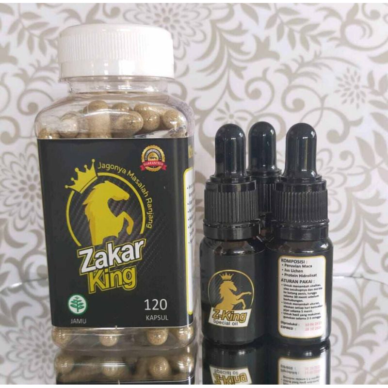 zakar king paket hemat [ 60 kapsul + 1 oles ] 100% Murni Asli