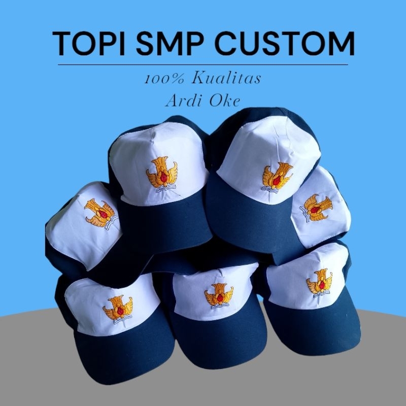 TOPI DRILL SMP CUSTOM NAMA SEKOLAH