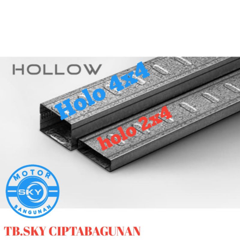 besi holo/holow/hollow plapon gipsum holo palfon gipsum2x4 dan4x4 perbatang