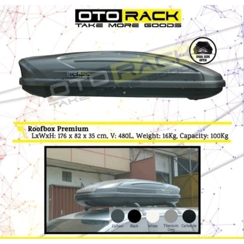Roof box / Roofbox Otorack Premium Carbonite 480L Otoproject