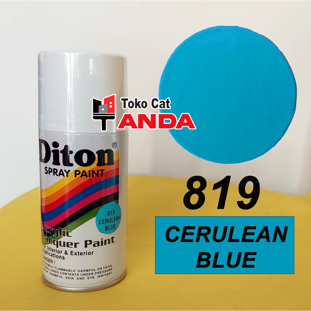 Diton Biru Muda Solid 819 Cerulean Blue 300cc - Cat Semprot Diton 819 Biru muda