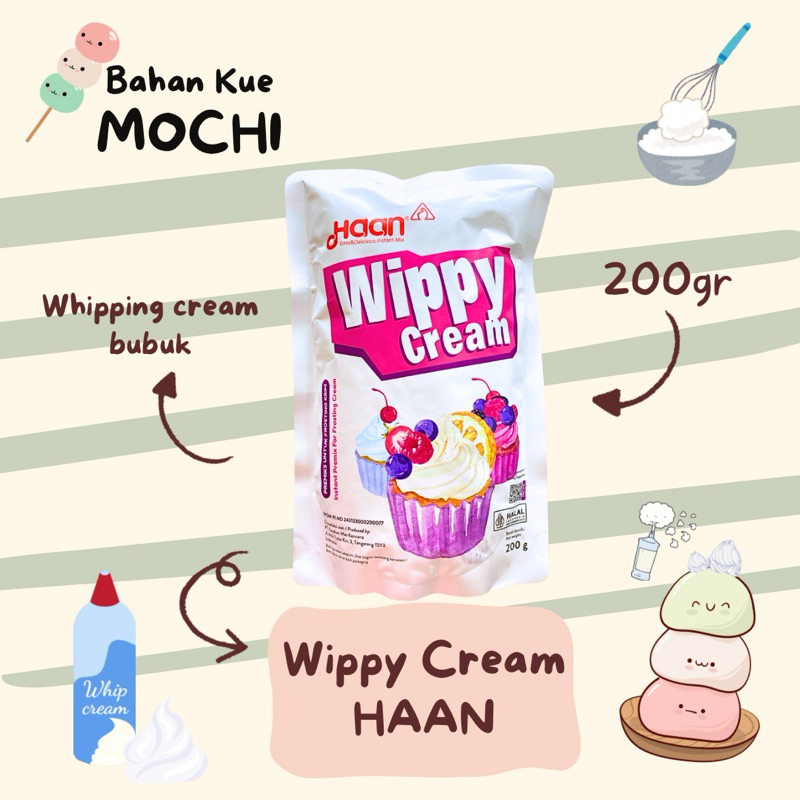 

Haan Wippy Cream 200g Pouch / Wippy Cream Bubuk / Whipping Cream Bubuk