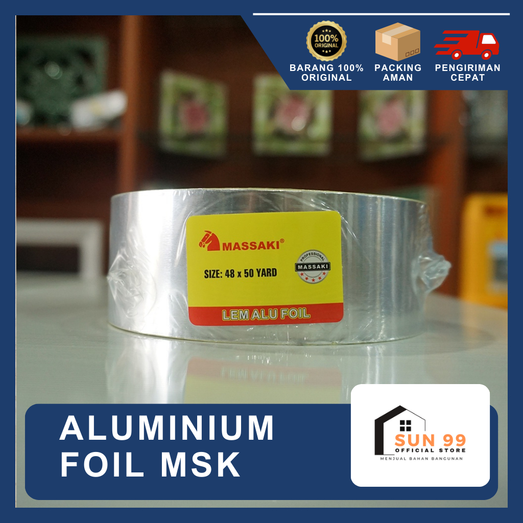Lakban Aluminium Foil Masaki / Aluminium Foil Tape