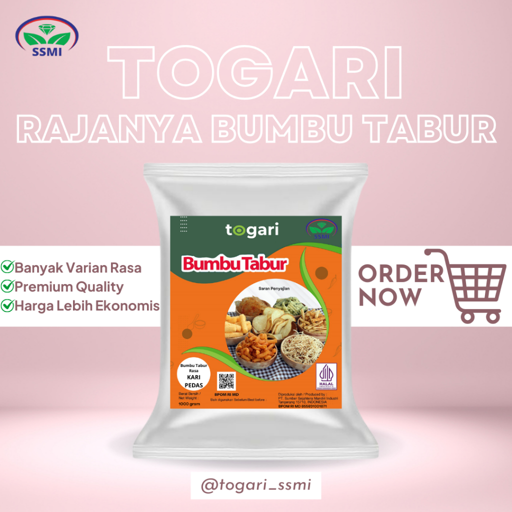 

TOGARI Bumbu Tabur Rasa KARI PEDAS (CURRY CHILLI) 5000 Gram (5 KG)