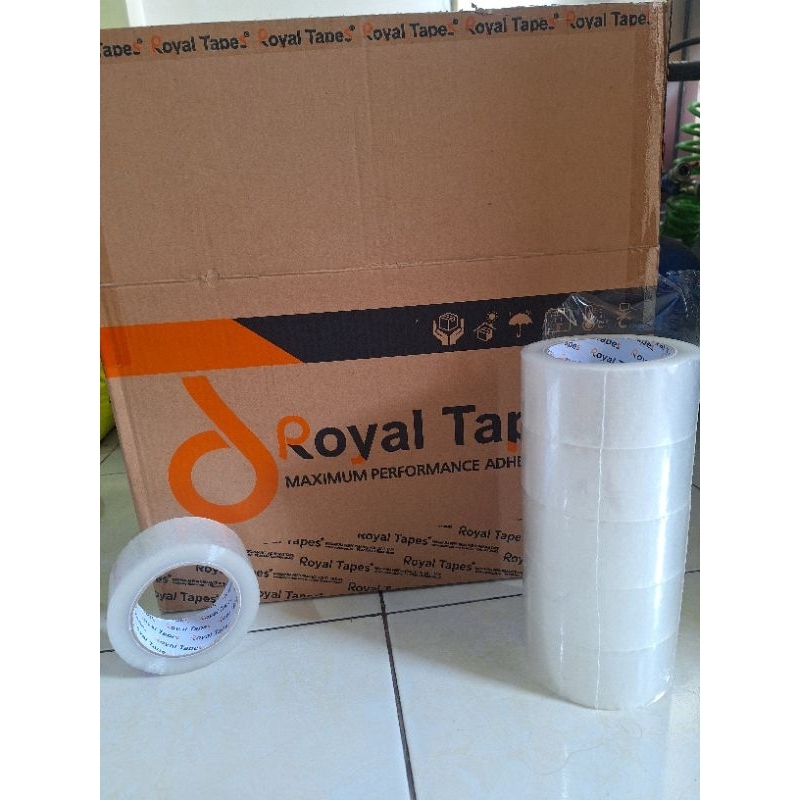 

Lakban bening 48x150 isi 1 slop 6 pcs / Isolasi bening 150 Yard / 48x150 ukuran real asli / isi 1 slop