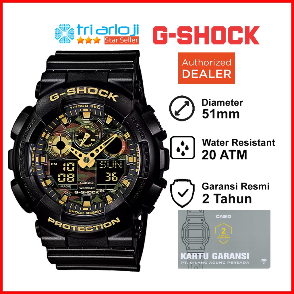 Casio G-Shock GA-100CF-1A9DR Jam Tangan Pria GShock Hitam Loreng GA-100CF-1A9 GA-100CF GA100CF GA100