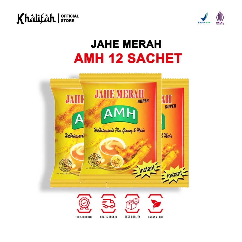 

Jahe Merah Super AMH Bubuk | Jahe Amanah Renceng Isi 10 Sachet