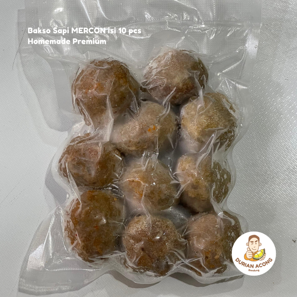 

Baso Sapi MERCON isi 10pcs Homemade Premium Frozen - Bakso Sapi - Halal