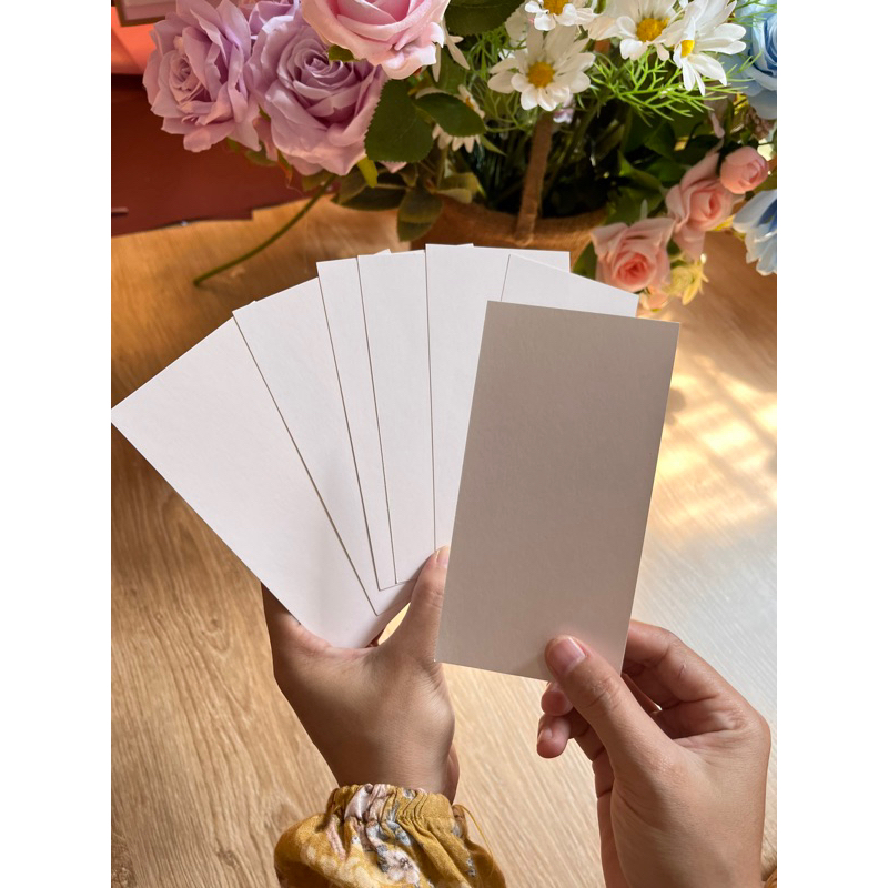 

10 lembar kertas ivory 210gram ukuran 14x6,7cm | kertas kerangka buket uang