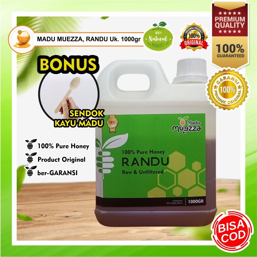 

1KG MADU RANDU ASLI MADU MUEZZA Grade A , 100% PURE NATURAL HONEY , MADU ASLI MURNI ALAMI dari NEKTAR BUNGA RANDU dg Rasa Madu Manis & Lembut Pilihan Kesukaan Keluarga sbg Minuman Kesehatan & Kebugaran