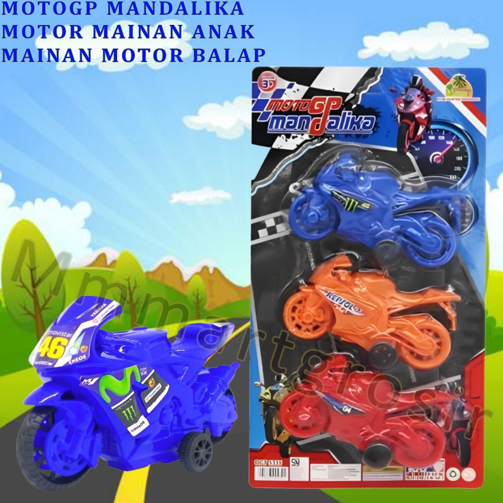 Mainan MotoGp / MotoGp Mandalika Toys / Mainan Motor Balap Anak