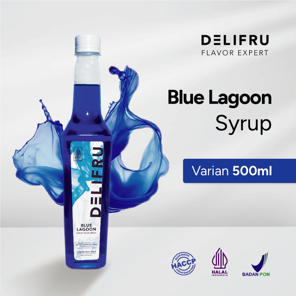 

Delifru Syrup Blue Lagoon - Sirup Jeruk Biru 500 ml