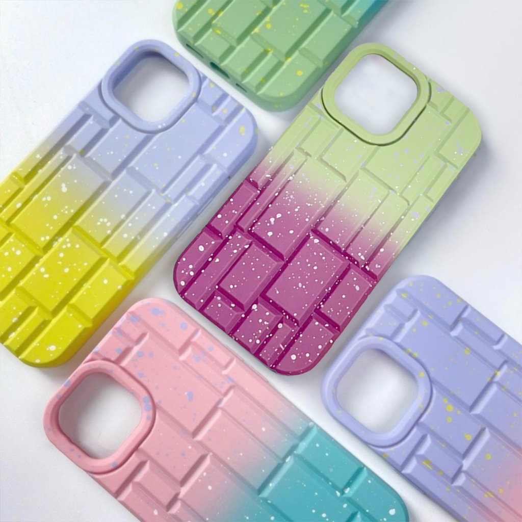 #1641 PHONE CASE GRADIENT KUBIK KOTAK KOTAK FOR IPHONE X XS XR 11 12 13 PRO MAX