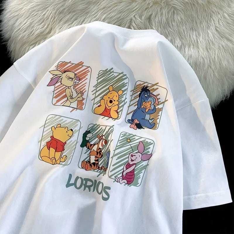 HF - OVERSIZE WANITA KOREAN STYLE POOH / KAOS T-SHIRT KECE KEKINIAN TERBARU