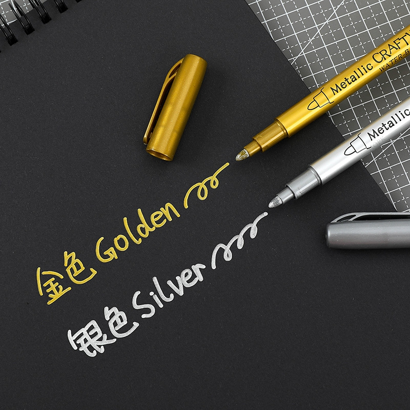 

Spidol Permanen Marker Metallic Chrome Gold Silver 1.5mm 4 PCS - GN550 - Multi-Color