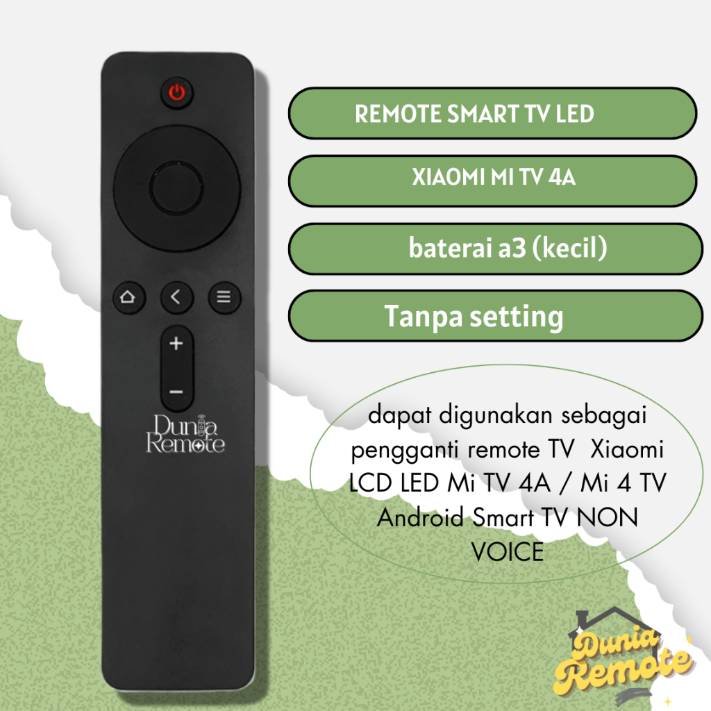 Remot Remote Pengganti Smart TV LED/LCD XIA@mi 4A Xiaomi smart