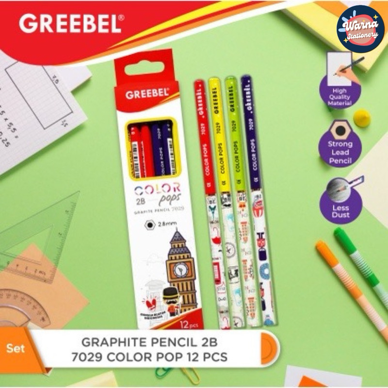 

PENSIL 2B GREEBEL WARNA 7029