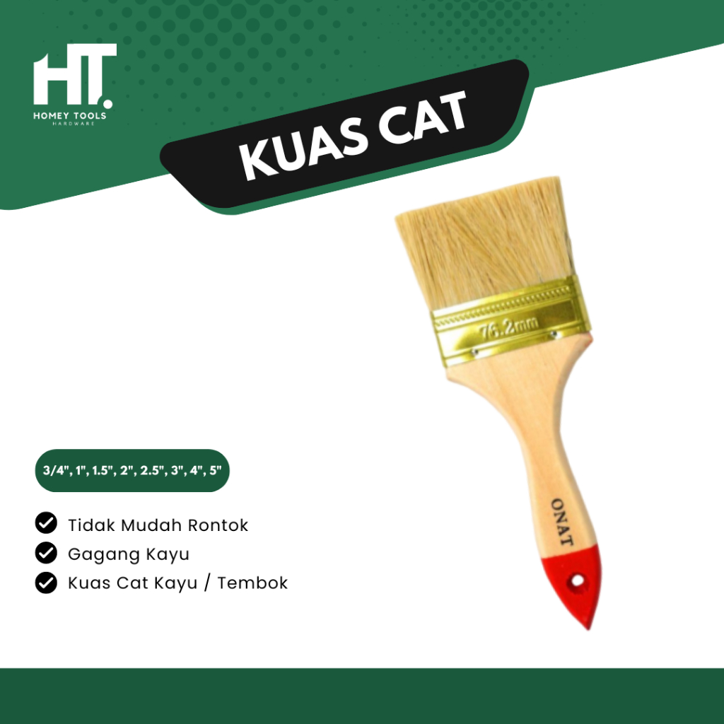 ONAT Kuas Cat / Kuas Cat Vernish / Kuas Cat Tembok / Kuas Cat Kayu Besi