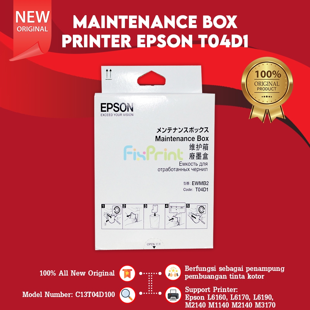 Maintenance Box Epson T04D1 Busa Printer M3170 L14150 M1140 M2140