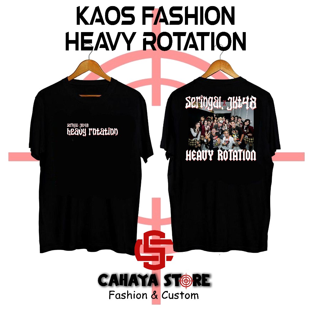 SERINGAIxJKT48 - Kaos Distro - Tshirt HEAVY ROTATION - TSHIRT DISTRO HEAVY ROTATION JKT48 METAL - Co