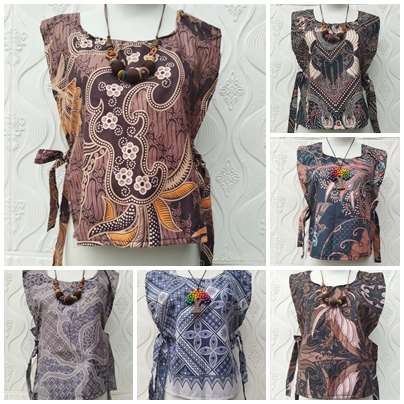 New Vest Batik Atasan Wanita Rompi Baju Kantor Kekinian Vest Batik Outer Belah Rompi Kerja Atasan Ko