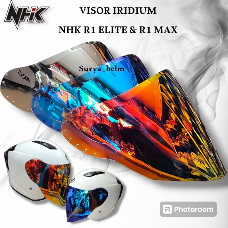 KACA / VISOR IRIDIUM RED/BLUE/SILVER UNTUK HELM NHK R1 ELITE & R1 MAX