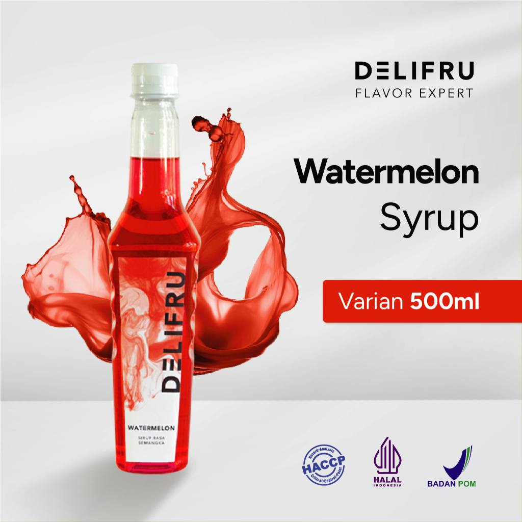 

Delifru Watermelon Syrup 500 ml - Sirup Semangka