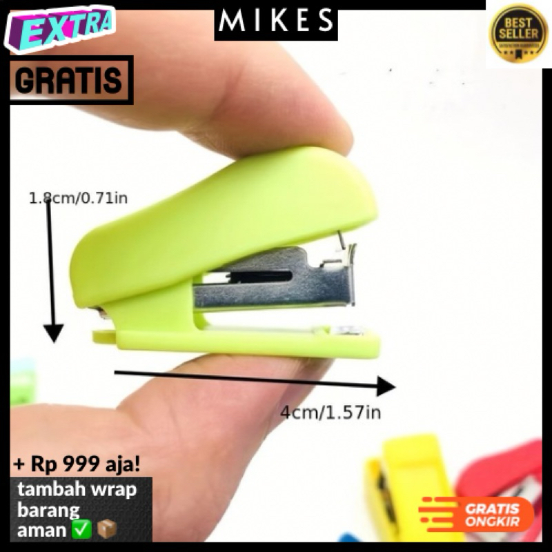 

(Staples) staples mini jepretan kertas plastik isi ulang kantor sekolah kantor