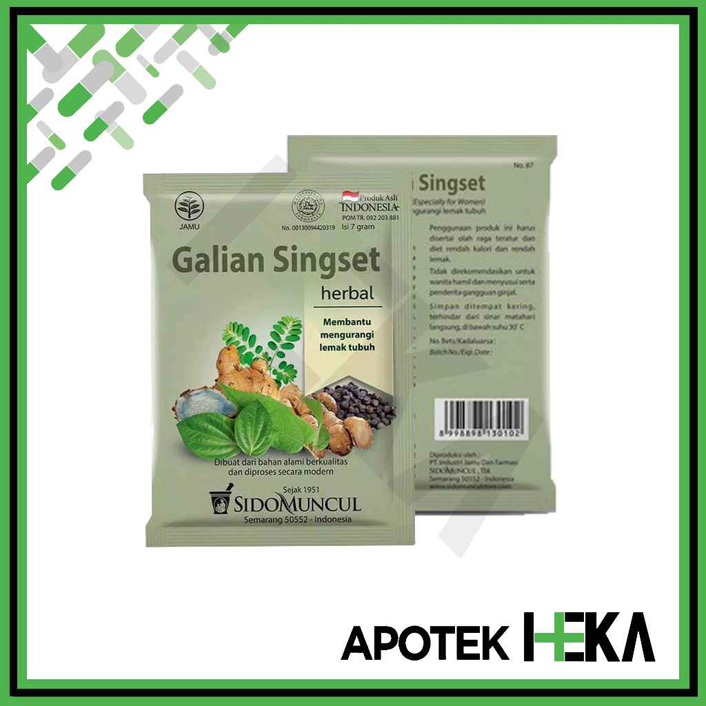 

Galian Singset Sido Muncul Satuan 1 Sachet - Mengurangi Lemak