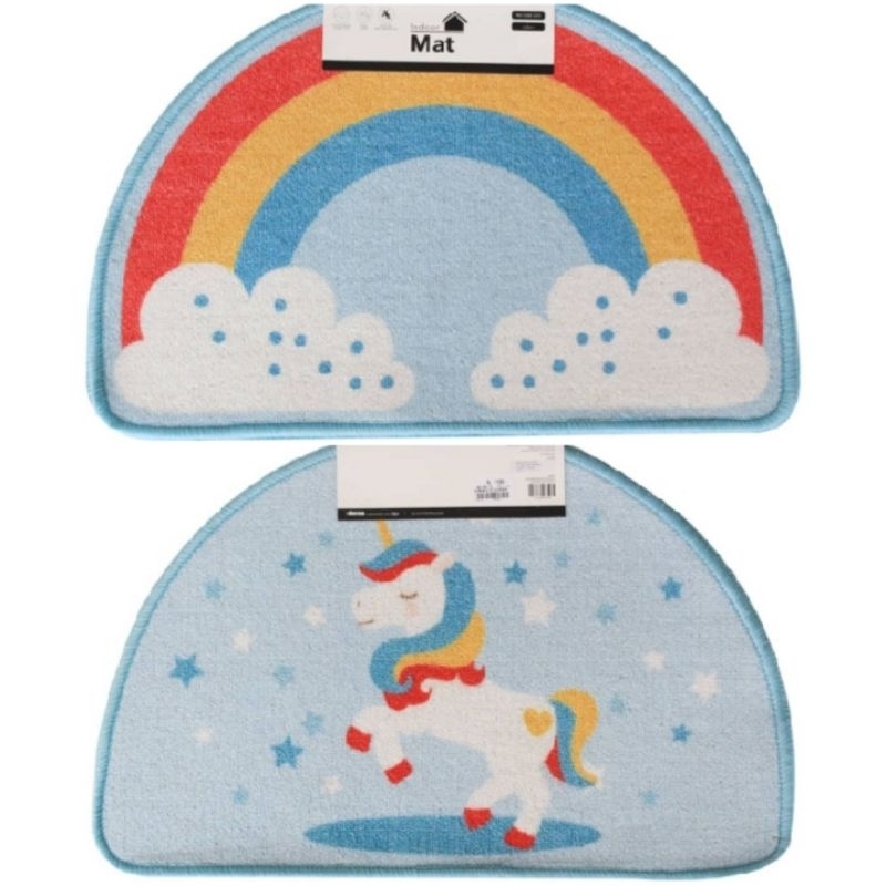 keset rumah isi 2 keset dekorasi informa keset kamar anak unicorn keset kamar anak rainbow