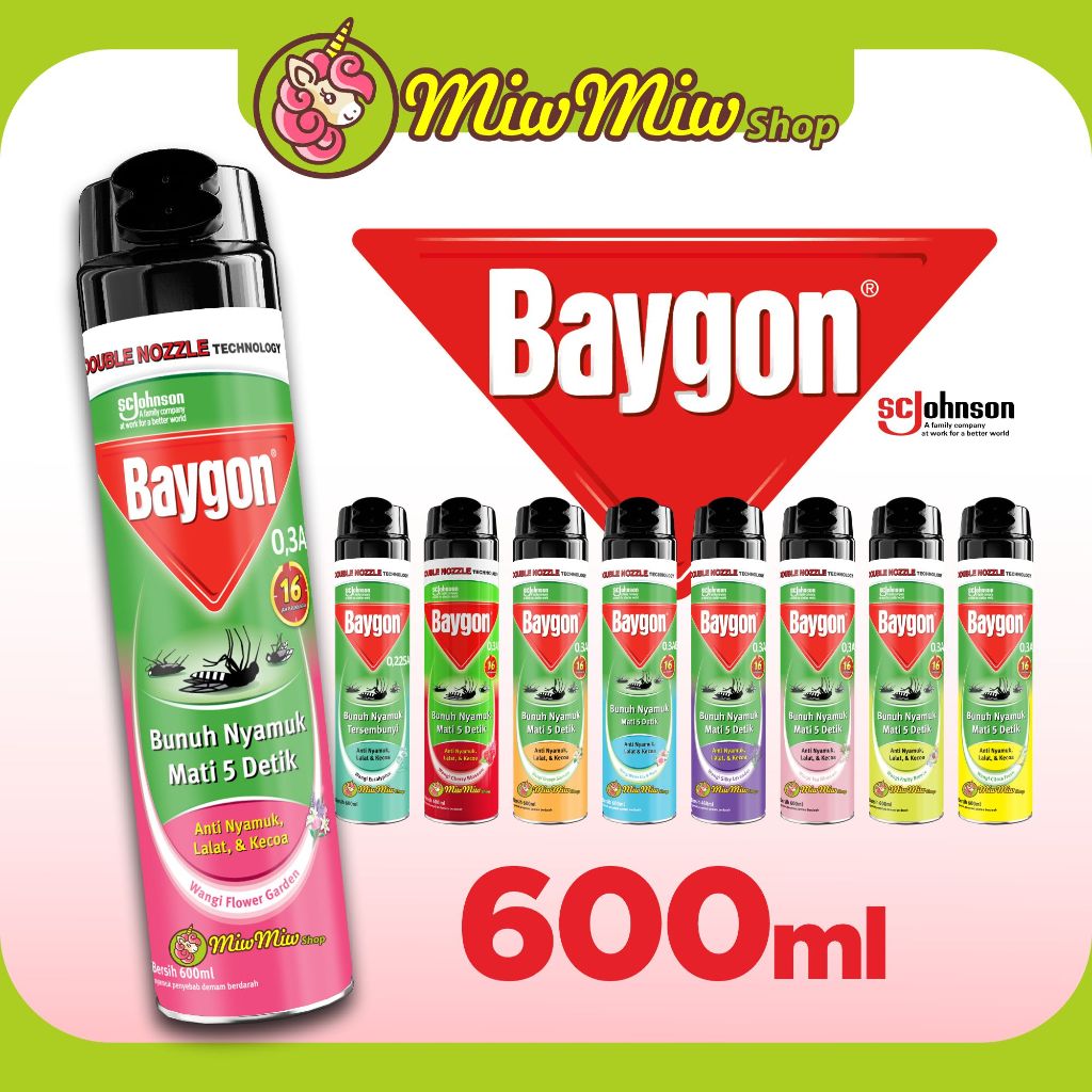 HIT/ BAYGON Aerosol Spray Semprot Anti Nyamuk/ Serangga Jumbo 600 ml