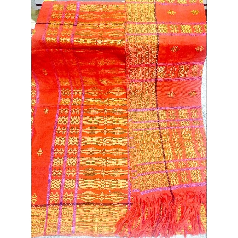 Set uis nipes Full Sutra warna merah cerah