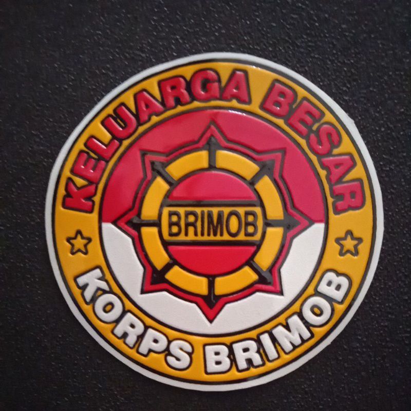 

Stiker embos logo Brimob bulat