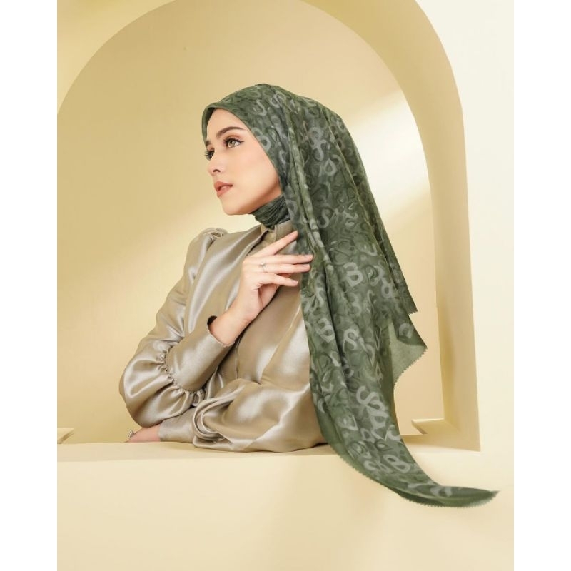 NUANSA ARMY hijab segiempat denay voal motif semarang
