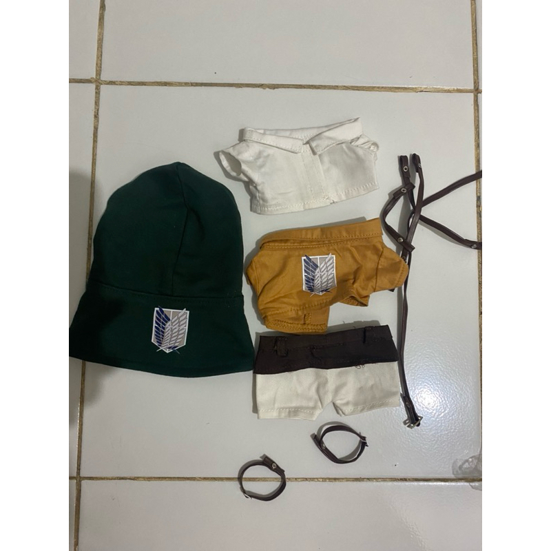 Anime doll clothes 20 cm aot baju bobeka anime kpop 20cm attack on titan official doll clothes anime