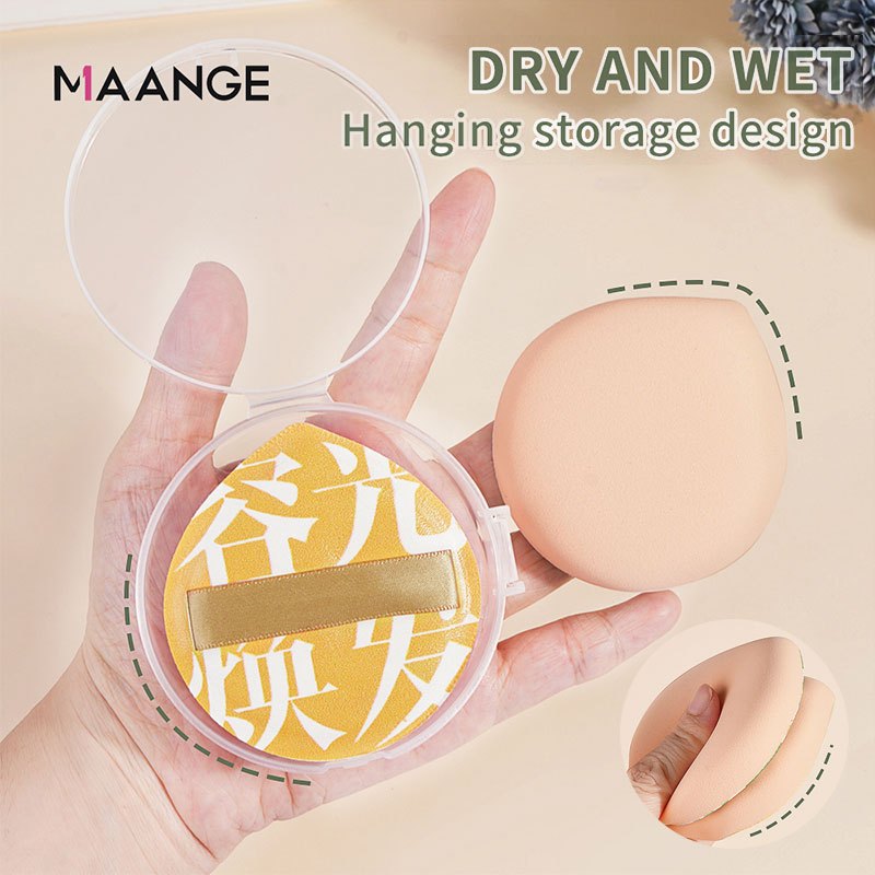MAANGE 1Pcs Spons Puff Air Cushion Profesional Make Up Spons Puff Bedak Cair Foundation Dry Wet Dual