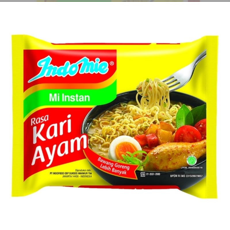 

Indomie Mi Instan Kari Ayam 69 g isi 5 pcs