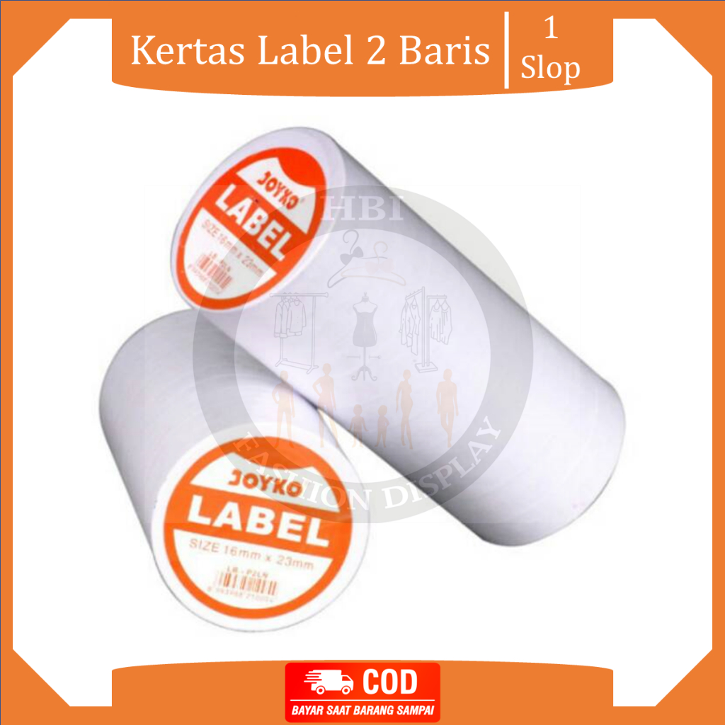 

Kertas Label Harga / Price Label Roll Joyko 2 Baris Warna Putih