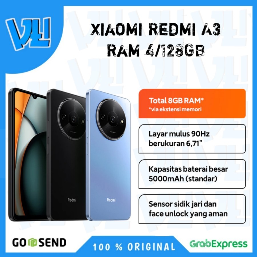 HP Redmi A3 Ram 4/128GB [Ram 4GB Internal 128GB] - Garansi Resmi