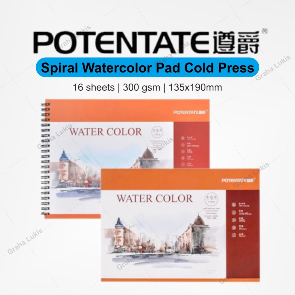 

POTENTATE SPIRAL / PAD WATERCOLOR 135X190MM COLD PRESS