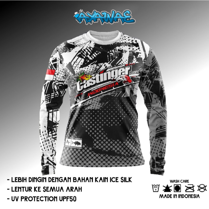 jersey castinger | baju mancing casting custom nama - Ayawae