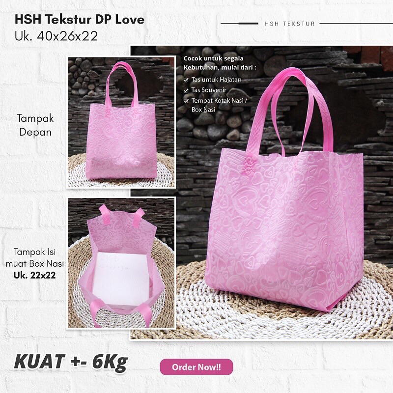 

Tas slametan/Tas box nasi spunbond ukuran 22x22