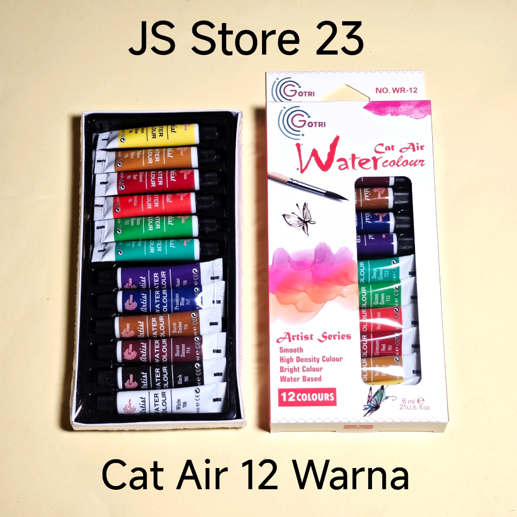 

Cat Air 12 Warna Gotri / Water Colour 12 Warna Gotri