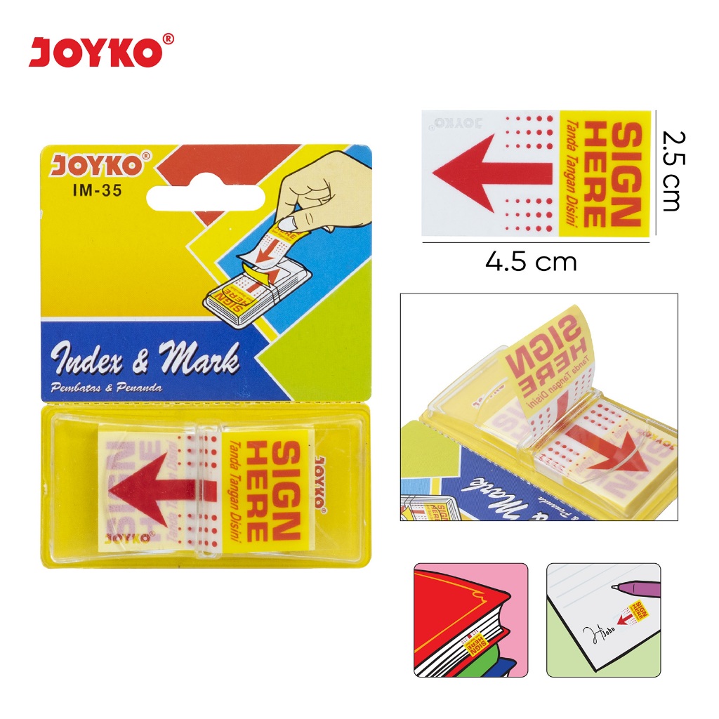 

Promo JOYKO SIGN HERE LABEL MEMO STICK JOYKO MEMO TANDA TANGAN DISINI "SIGN HERE" TEMPEL PANAH