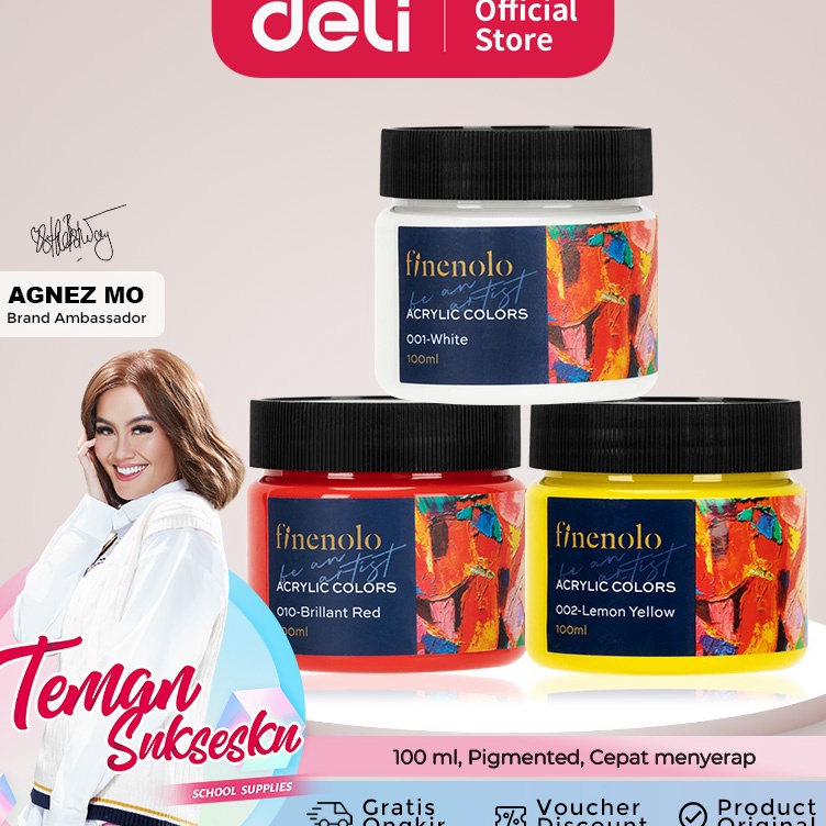 

KODE PRODUK ALQNE9742 Deli Acrylic Paint Cat Akrilik Cat Lukis 1ml Warna Terang EC17