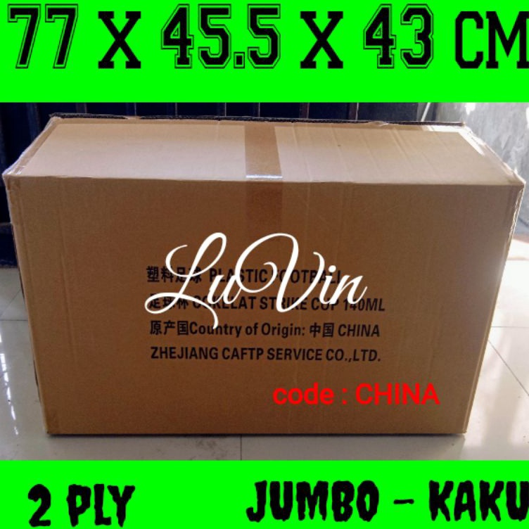 

Potongan Diskon Kardus Box CHINA besar 77x455x43 cm u packing Jumbo dan Pindahan Rumah